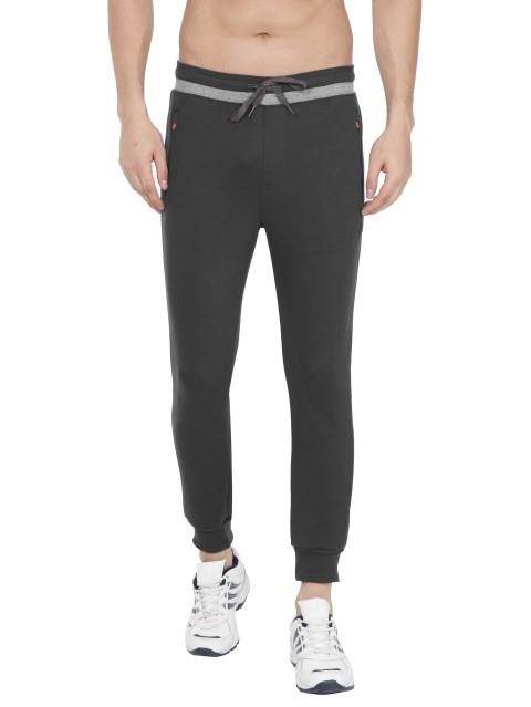 Jockey Men's Super Combed Cotton Rich Pique Fabric Slim Fit Mid Rise Joggers with Zipper Pockets