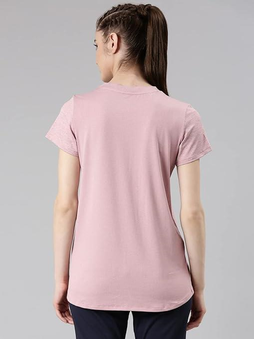 Enamor Womens Athleisure Dry Fit with Antimicrobial & Sweat Wicking Crew Neck Short Sleeve Breathe Active Wear T-Shirt