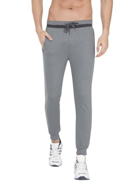 Jockey Men's Super Combed Cotton Rich Pique Fabric Slim Fit Mid Rise Joggers with Zipper Pockets