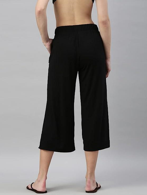 ENAMORE LADIES CAPRI VISCOSE STRETCH JERSEY ZIPPER POCKET CAPRI