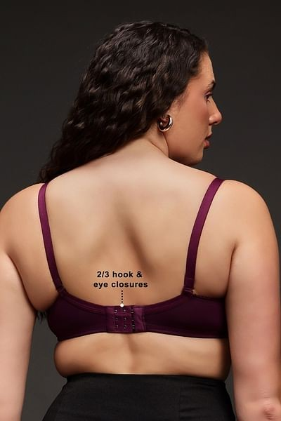 Clovia Women Polyamide Solid Padded Full Coverage Wire Free T-Shirt Bra