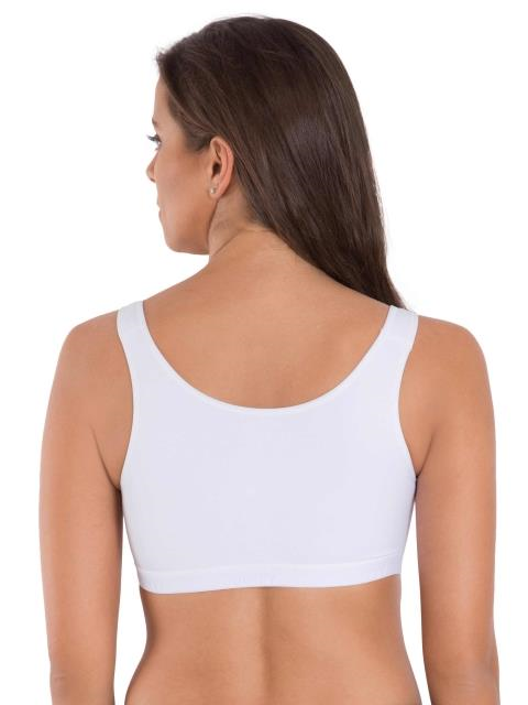 Jockey  Women Super Combed Cotton Elastane Active Bra | Wirefree | Non Padded | Full Coverage Slip-On with Wider Straps