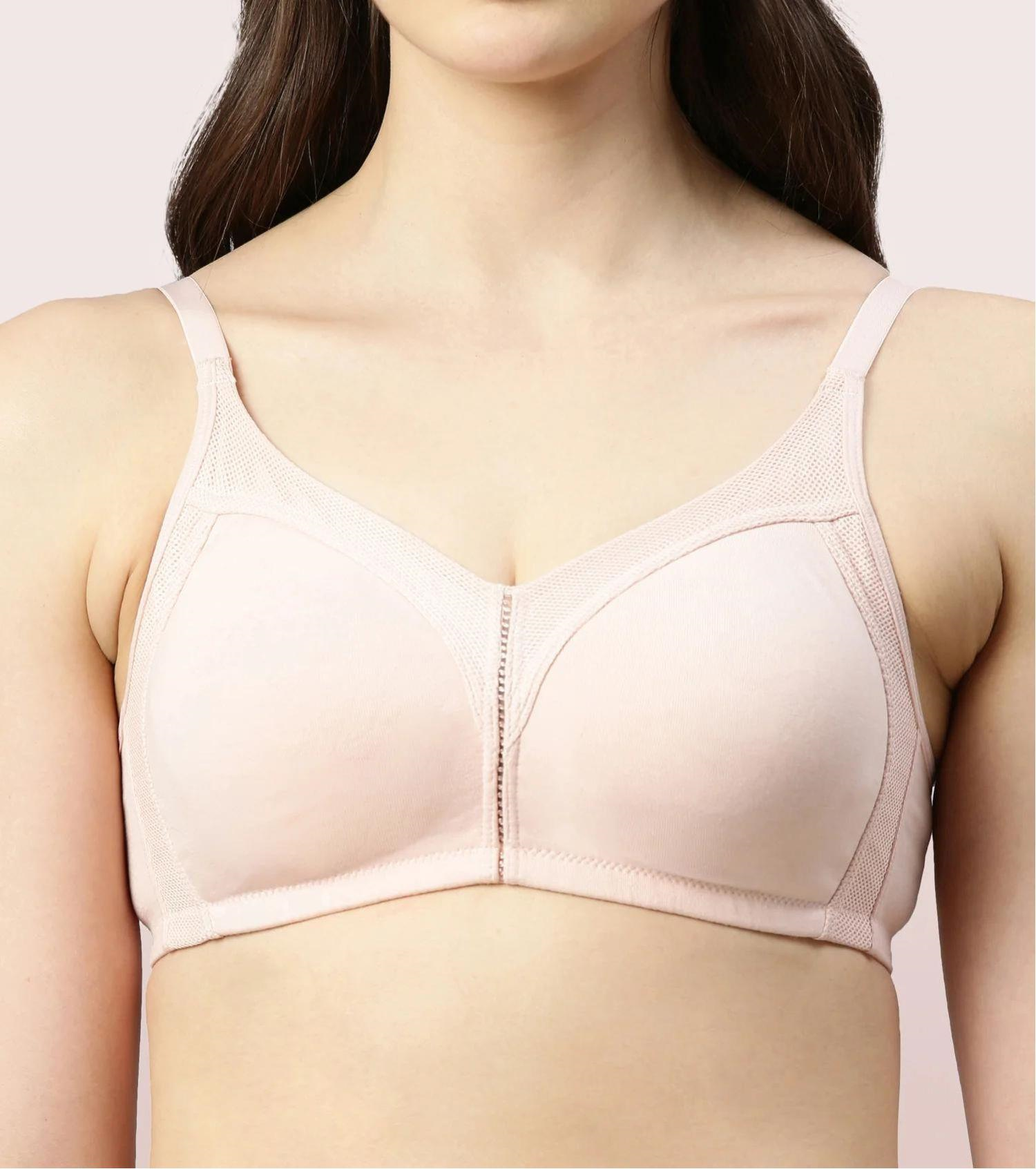 Enamor  Npn Padded M Frame No Bounce Full Support Cotton Bra for Women - Non-Padded Non-Wired & Full Coverage with Cooling Technology