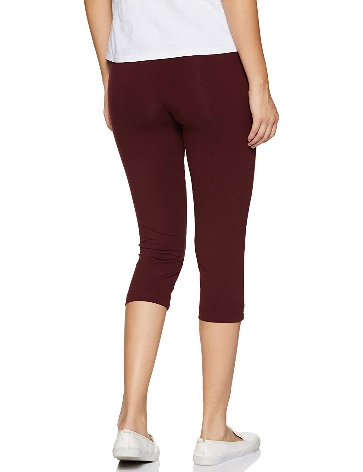 Van Heusen Women's Relaxed Fit High Rise Smart Tech+ Easy Stain Release Solid Lounge Capri
