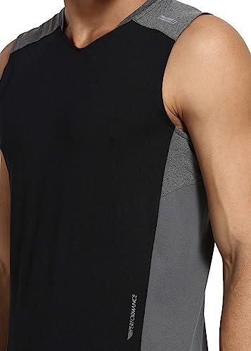 Van Heusen Men Engineered Vest - Polyester Spandex - Swift Dry, High Stretch, Mesh Ventilated
