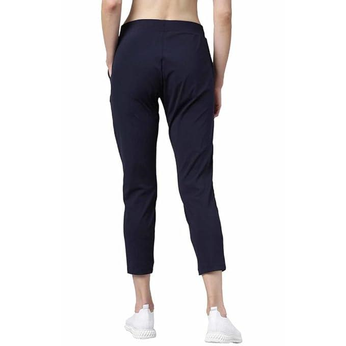 Enamor Mid Rise 7/8th Length Drawstring Closure Travel Pants for Women - Relaxed Fit, Quick Dry, Antimicrobial