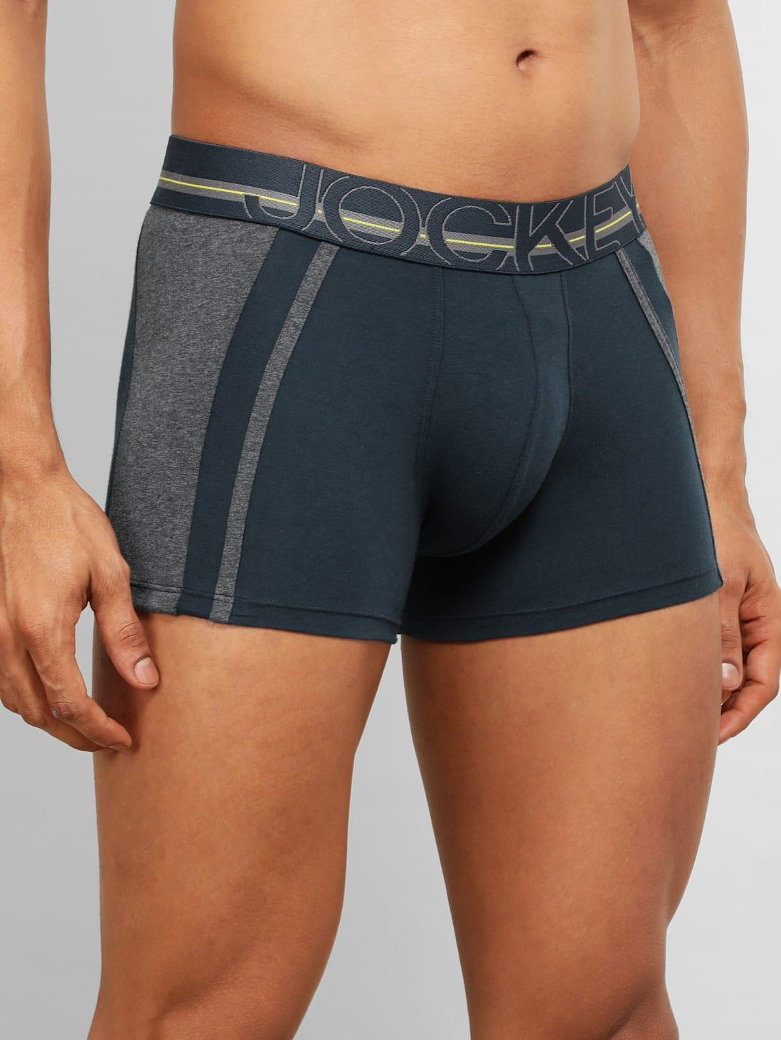 Jockey US21 Men's Super Combed Cotton Elastane Stretch Solid Trunk with Ultrasoft Waistband