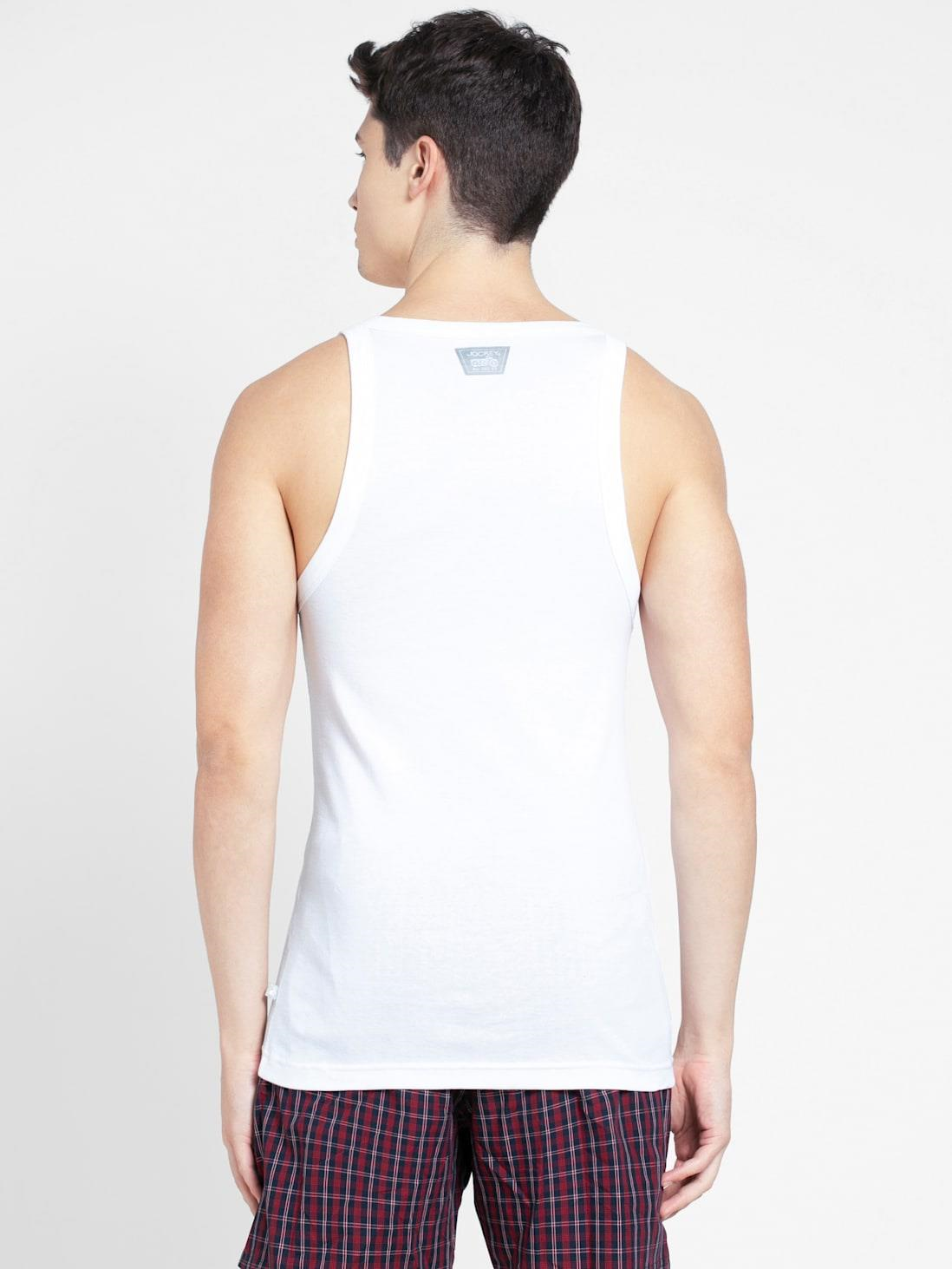 Jockey Men's Super Combed Cotton Rib Square Neckline Gym Vest