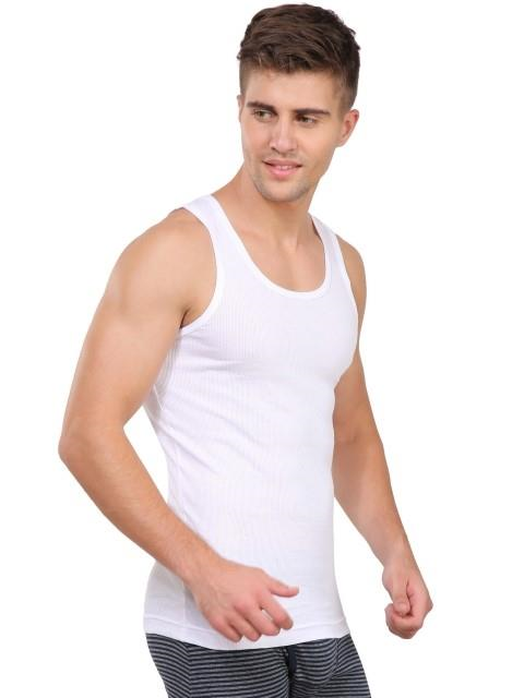 Jockey Men's Super Combed Cotton Rib Round Neck Sleeveless Vest with Stay Fresh Properties