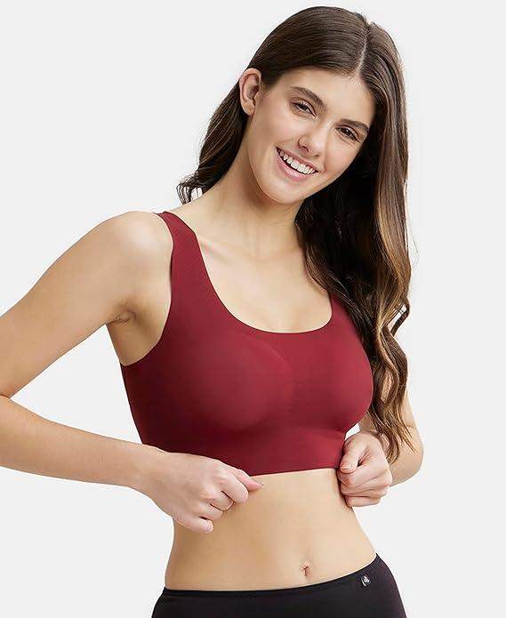 Jockey  Women's Lounge Bra | Wirefree | Padded | Full Coverage | 360 Degree Stretch and Removable Pads | Microfiber Nylon Fabric