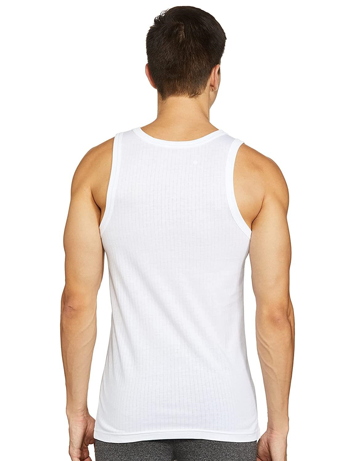 Van Heusen Men Sport Ultra Soft Regular Fit Vest - Combed Cotton - Pack of 2 - Wider Straps, Solid