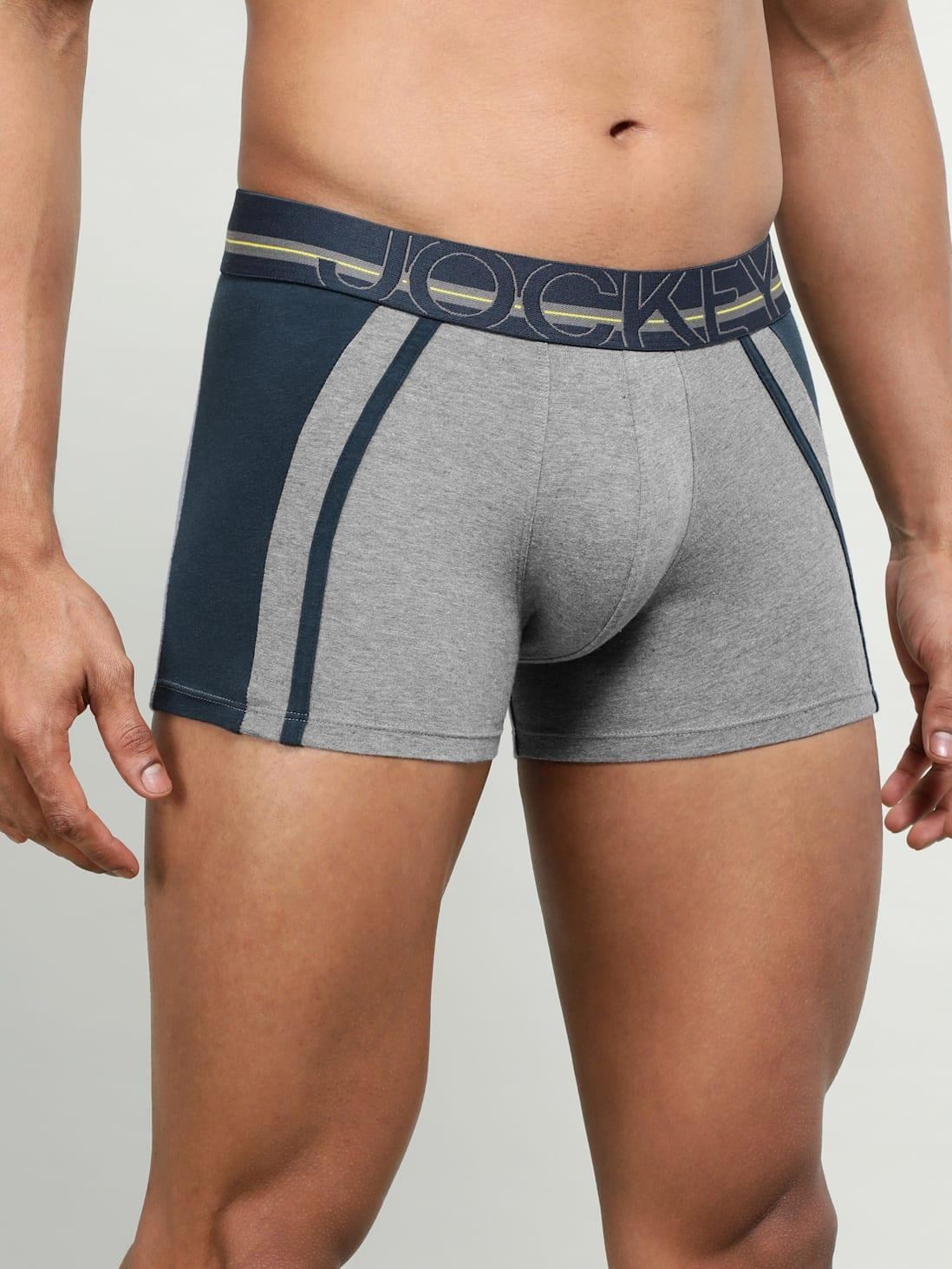 Jockey US21 Men's Super Combed Cotton Elastane Stretch Solid Trunk with Ultrasoft Waistband