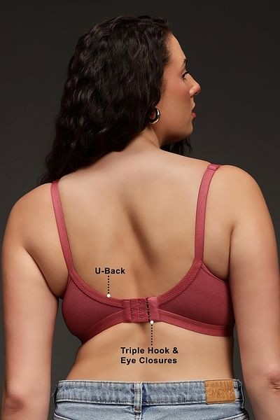 Clovia Cotton Spandex Solid Non-Padded Full Cup Wire Free T-Shirt Bra