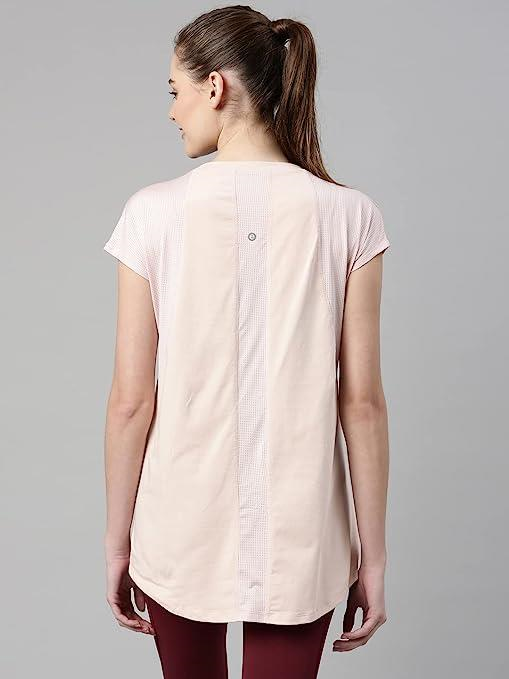 ENAMORE LADIES T-SHIRT R-NECK  DRY FIT COTTON SPANDEX WITH ANTIMICROBIAL FINISH ACTIVE STAY FRESH WORKOUT  T-SHIRT