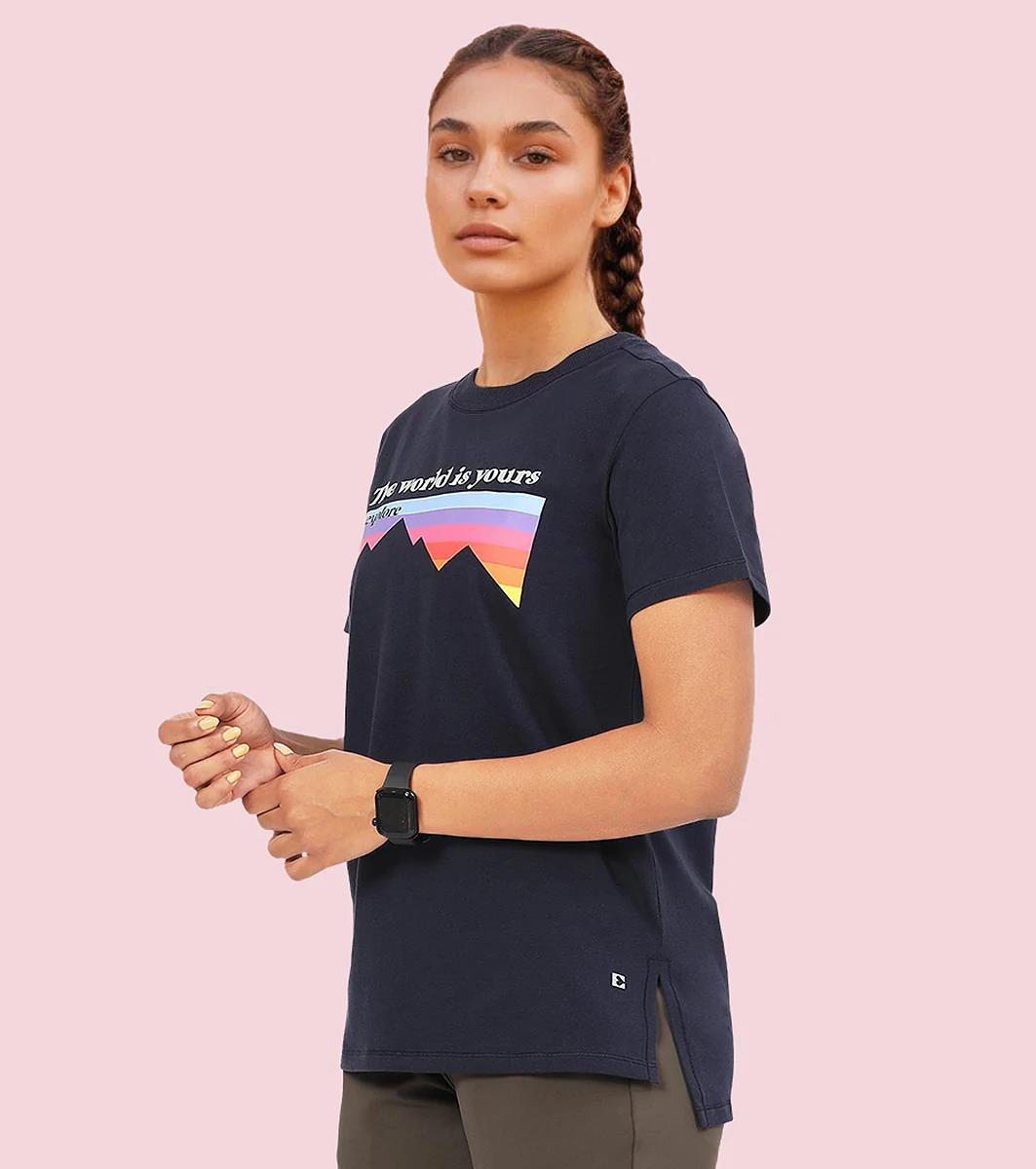 ENAMORE LADIES R-NECK SHORTS SLEEVE T-SHIRT