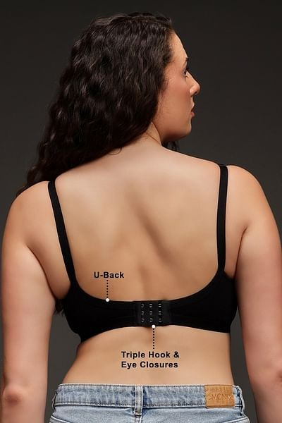 Clovia Cotton Spandex Solid Non-Padded Full Cup Wire Free T-Shirt Bra