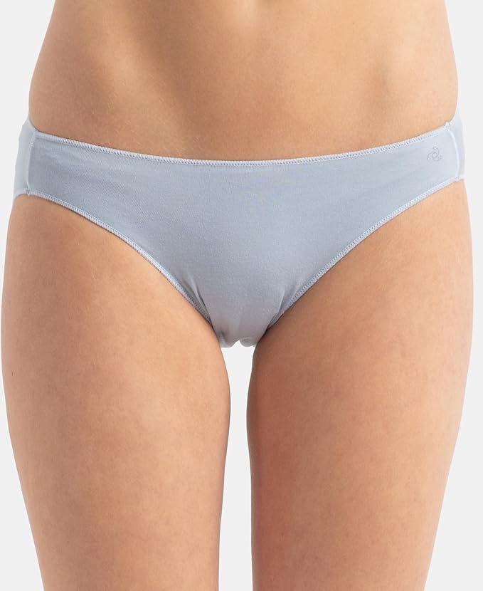 Jockey Women's Medium Coverage Micro Modal Elastane Stretch Mid Waist Bikini Concealed Waistband and Stay Fresh Treatment