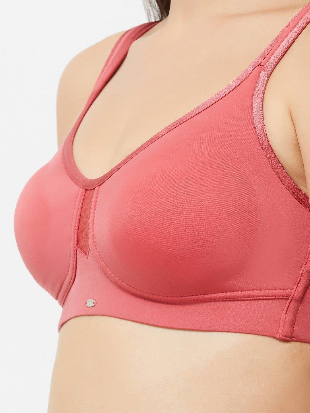 SOIE Women’s Full Coverage Minimizer Bra ,Non Padded, Non Wired,Nylon Spandex , Broad Cushioned Straps,High Side Coverage & Side Support