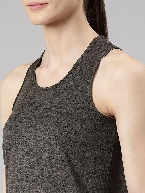 Enamor Sleeveless Round Neck Regular Length Tank T-Shirt - Slim Fit, Quick Dry, Antimicrobial