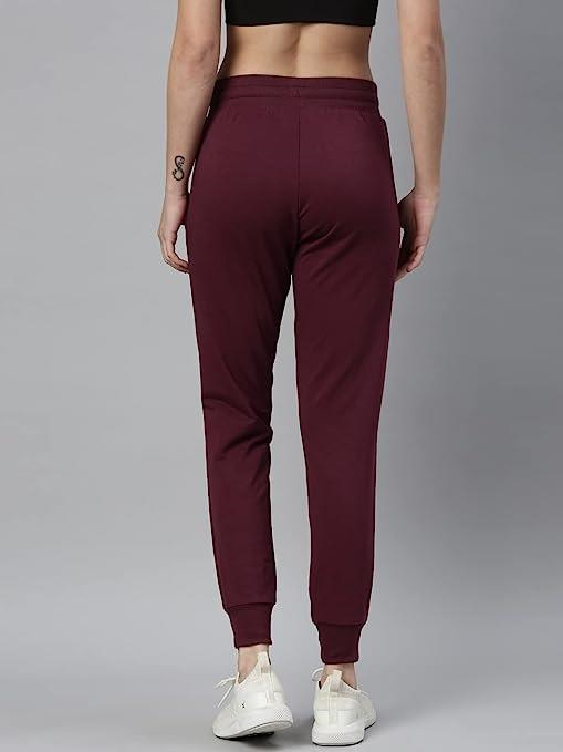 Enamor Mid Rise 7/8th length Drawstring Closure Cotton Terry Jogger For Women - Slim Fit, Super Soft, Antimicrobial