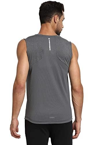 Van Heusen Men Engineered Vest - Polyester Spandex - Swift Dry, High Stretch, Mesh Ventilated