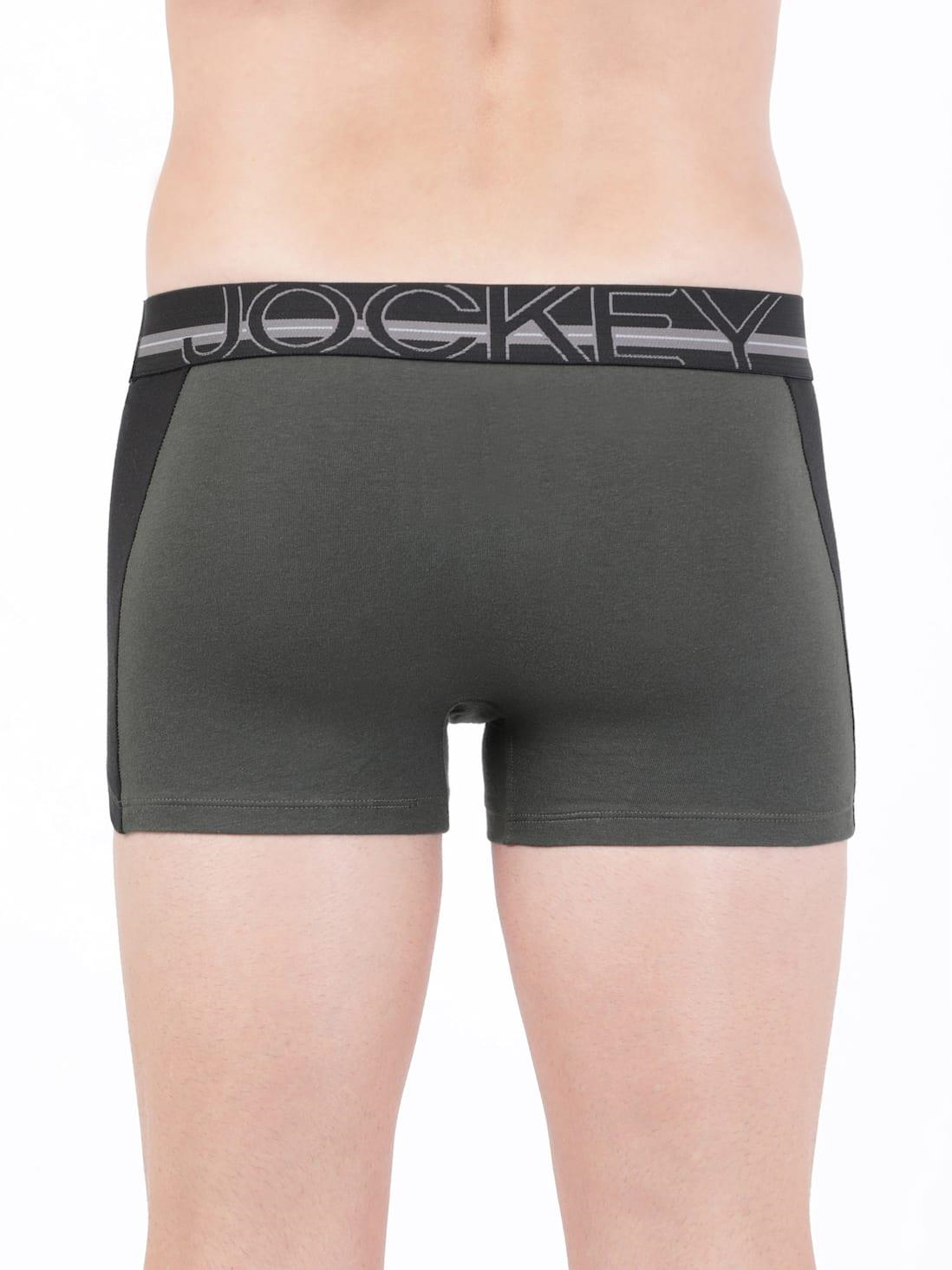 Jockey US21 Men's Super Combed Cotton Elastane Stretch Solid Trunk with Ultrasoft Waistband