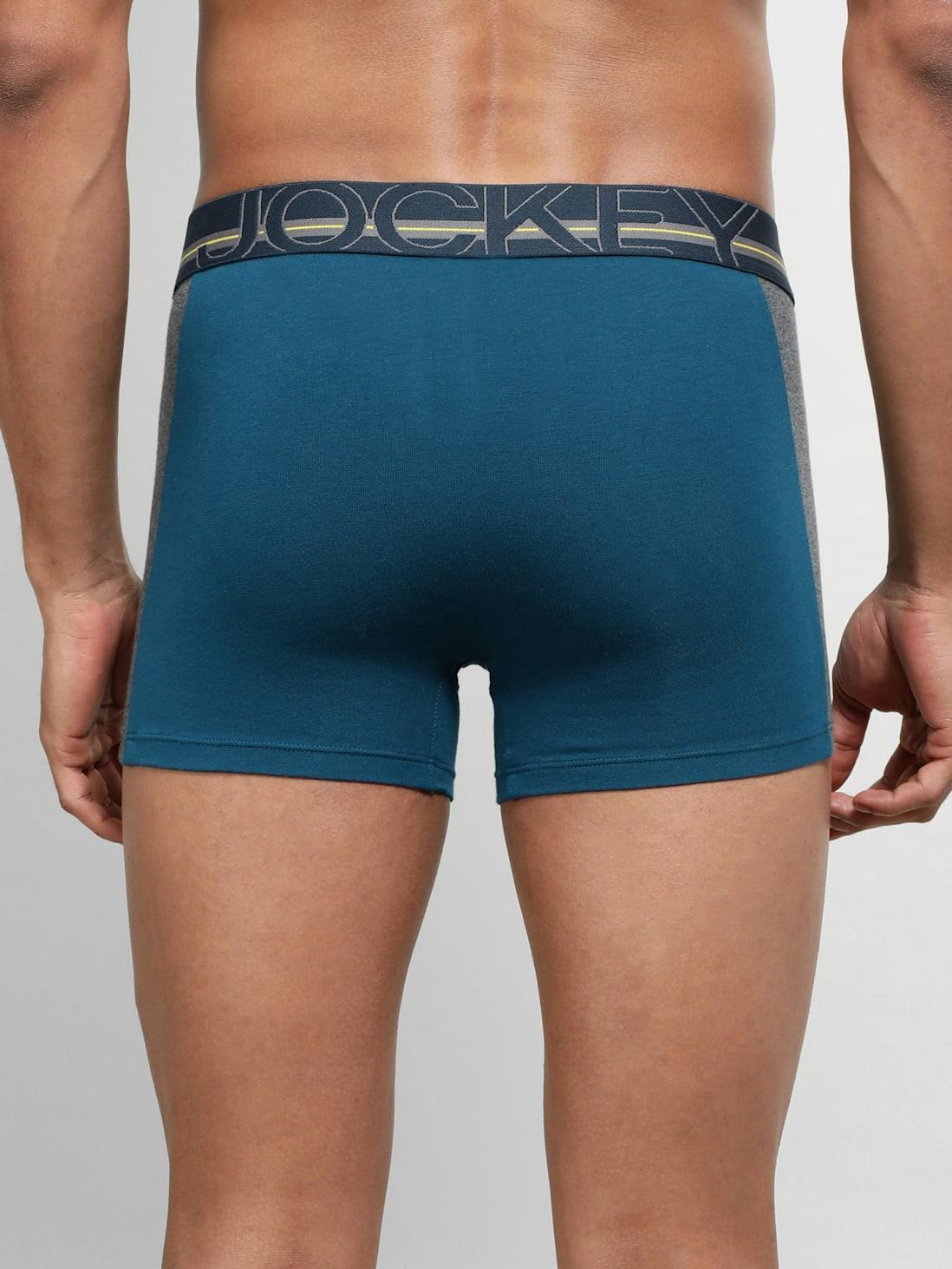 Jockey US21 Men's Super Combed Cotton Elastane Stretch Solid Trunk with Ultrasoft Waistband