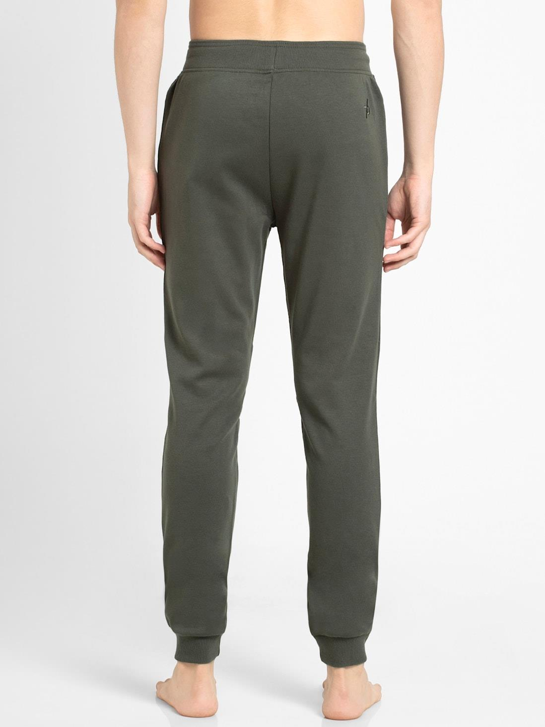 Jockey Men's Super Combed Cotton Rich Slim Fit Mid Rise Joggers with Zipper Pockets