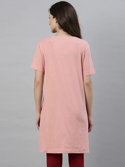 ENAMORE LADIES T-SHIRT MID-THIGH LENGTH R-NECK