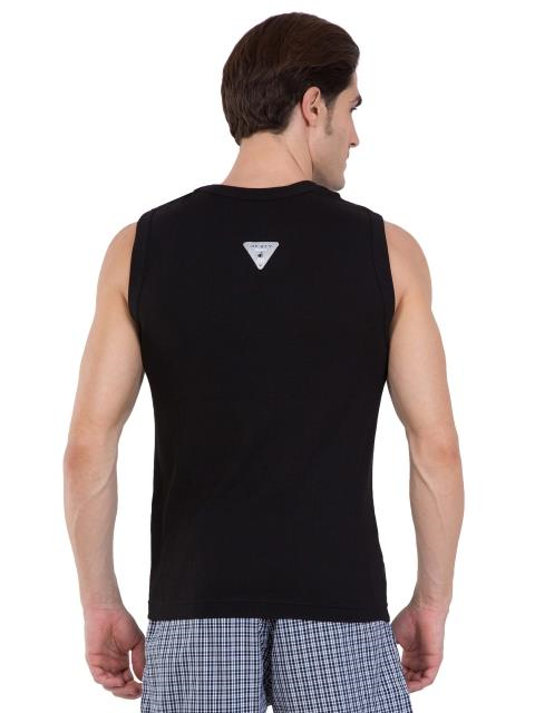 Jockey Men's Super Combed Cotton Rib Solid Slim Fit Round Neck Muscle Vest