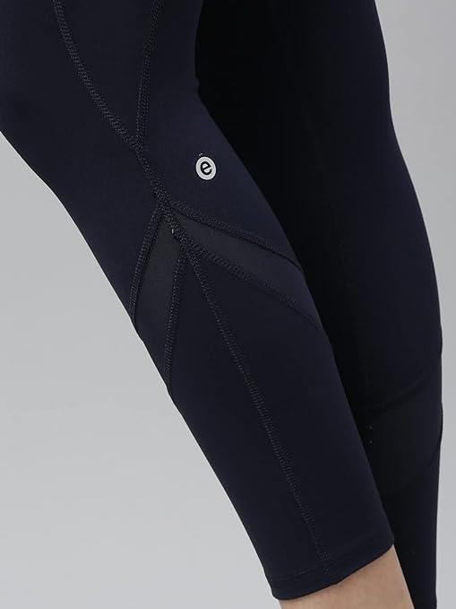 Enamor High Rise 7/8th Length Drawstring Closure Active Cotton Legging for Women - Hugged Fit, Quick Dry, Antimicrobial