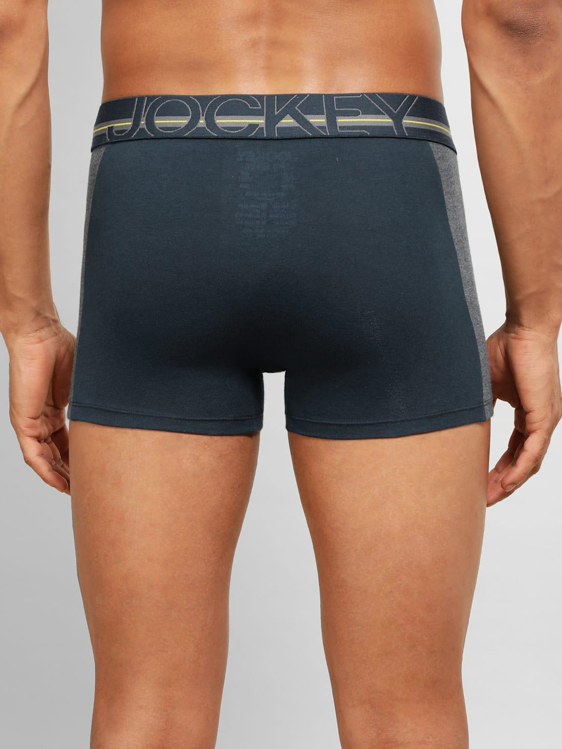 Jockey US21 Men's Super Combed Cotton Elastane Stretch Solid Trunk with Ultrasoft Waistband