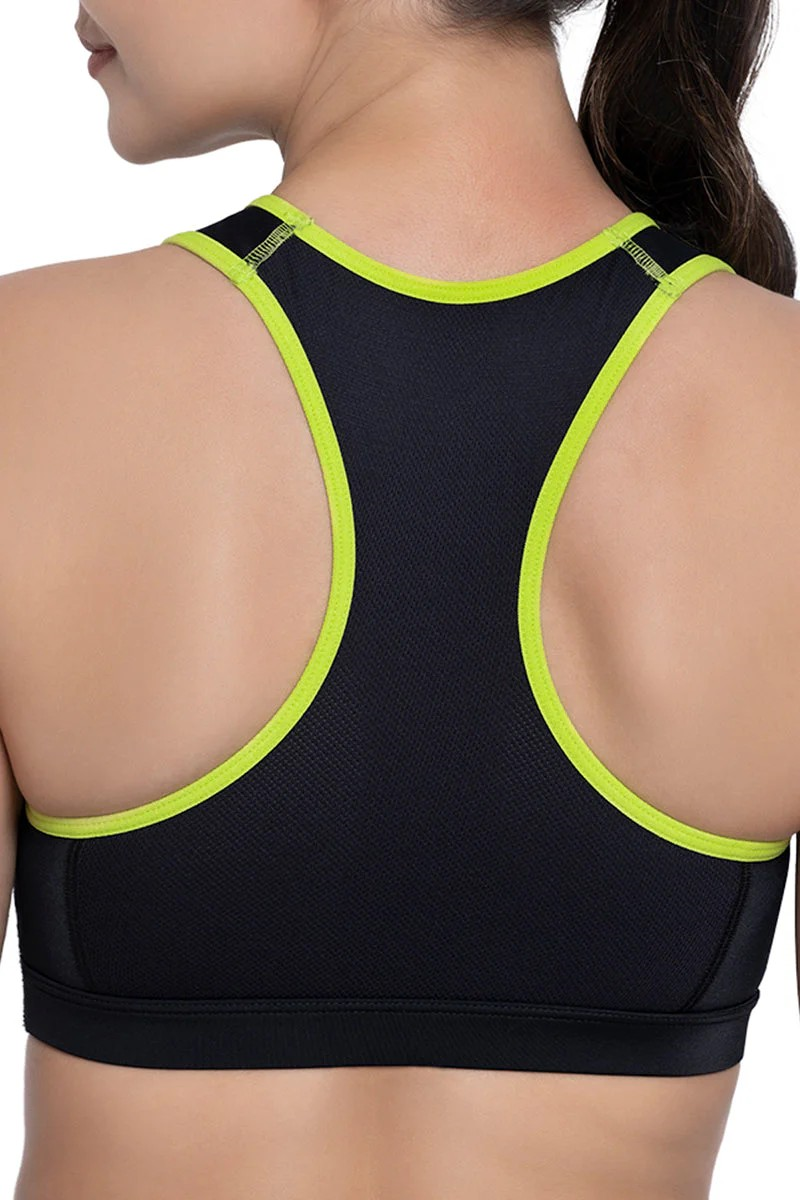 Amante Solid Padded Non-Wired Full Coverage Medium Impact Sports Bra