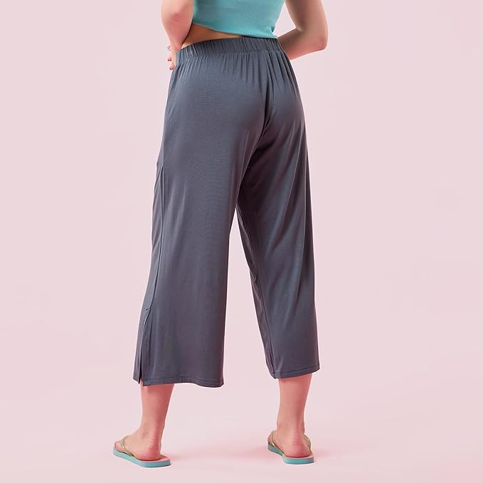 ENAMORE LADIES CAPRI VISCOSE STRETCH JERSEY ZIPPER POCKET CAPRI