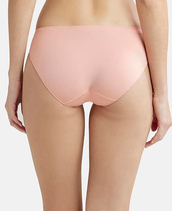 Jockey Women's Medium Coverage Micro Modal Elastane Stretch Mid Waist Bikini Concealed Waistband and Stay Fresh Treatment