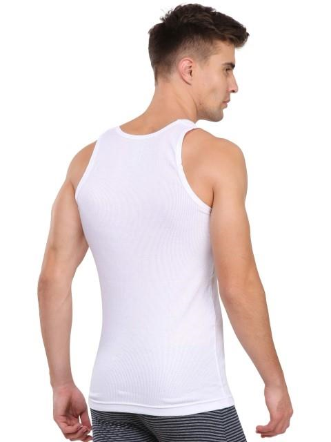 Jockey Men's Super Combed Cotton Rib Round Neck Sleeveless Vest with Stay Fresh Properties