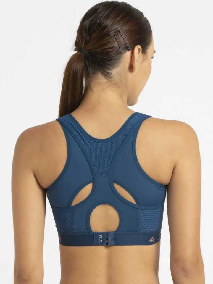 Jockey Women's Sports Bra | Wirefree | Padded | Full Coverage with Racer Back Styling | Tactel Nylon Elastane Stretch Fabric