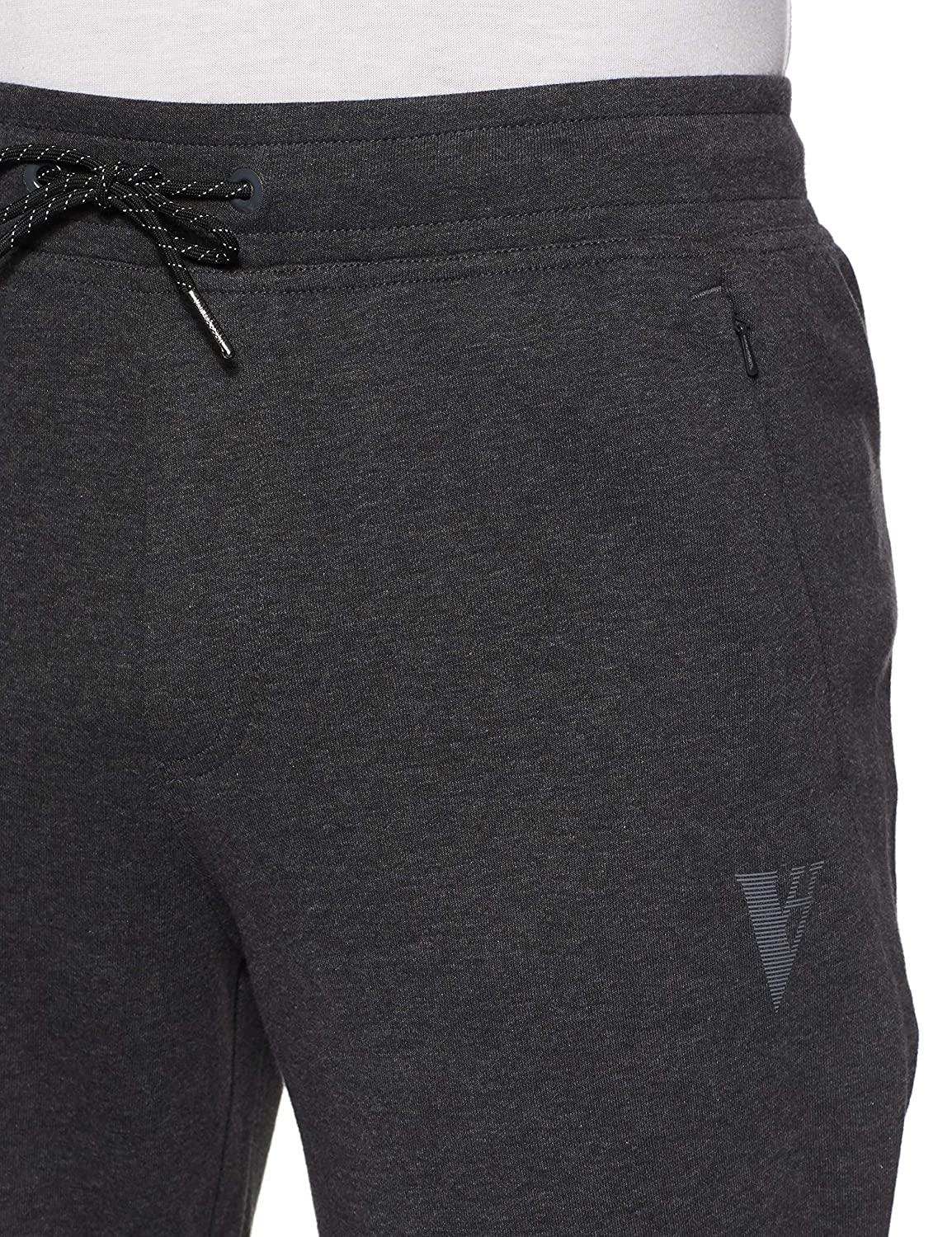 Van Heusen Men's Regular Fit Mid Rise Athleisure Smart Tech Trackpants - Easy Stain Release, Anti Stat, Ultra Soft