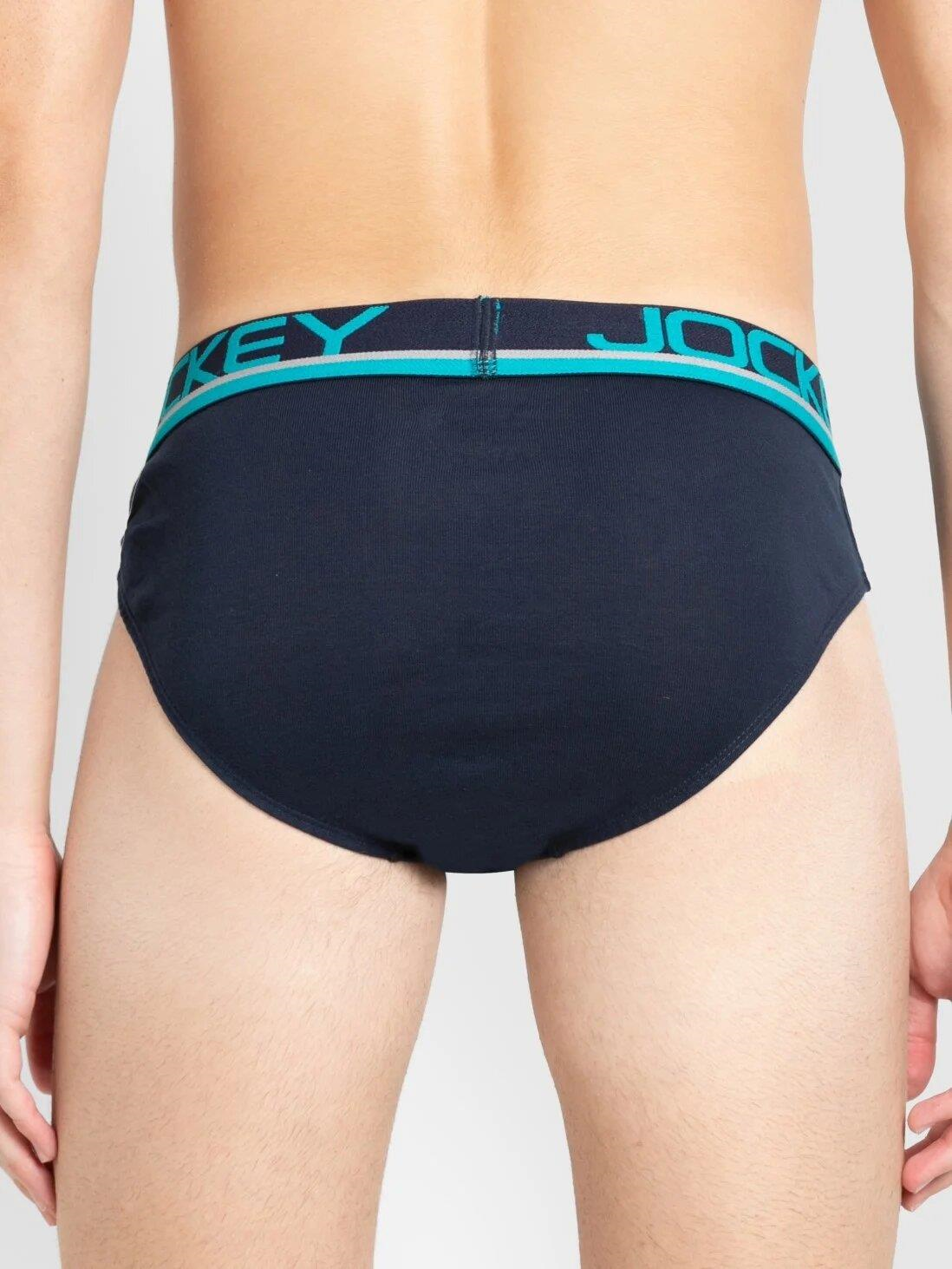 Jockey FP02 Men's Super Combed Cotton Rib Solid Brief with Ultrasoft Waistband
