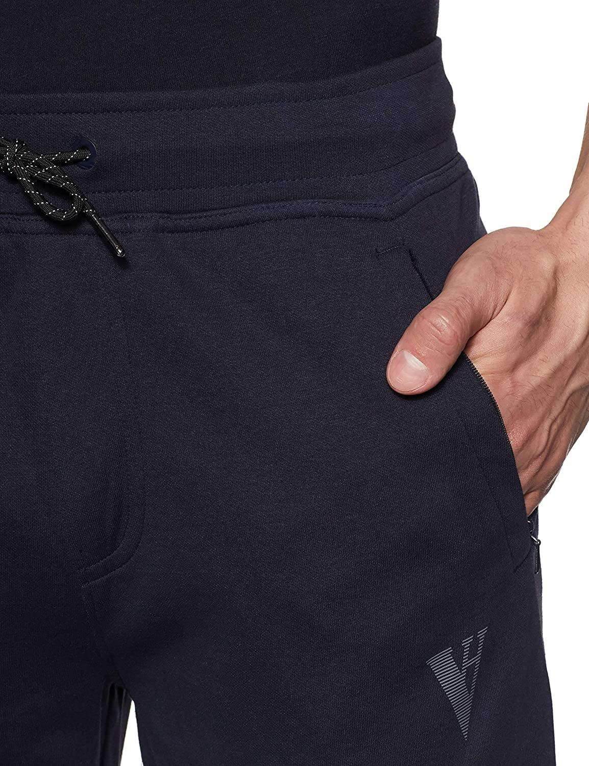 Van Heusen Men's Regular Fit Mid Rise Athleisure Smart Tech Trackpants - Easy Stain Release, Anti Stat, Ultra Soft