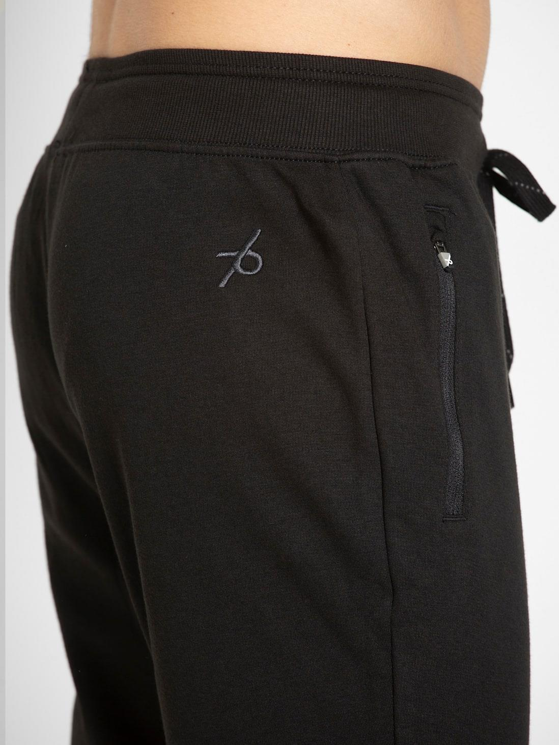 Jockey Men's Super Combed Cotton Rich Slim Fit Mid Rise Joggers with Zipper Pockets