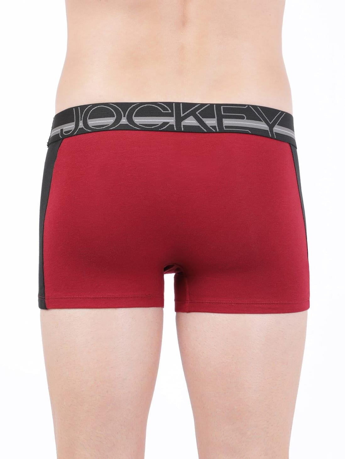 Jockey US21 Men's Super Combed Cotton Elastane Stretch Solid Trunk with Ultrasoft Waistband
