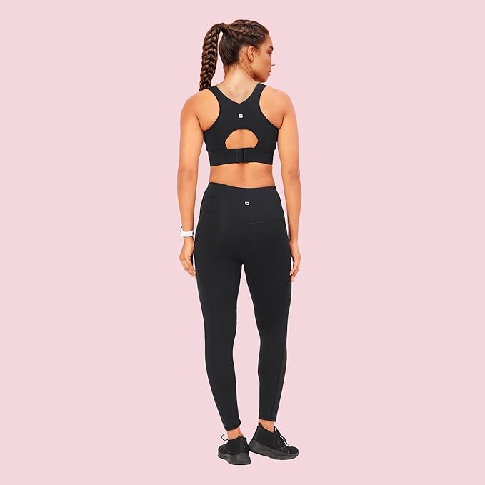 ENAMORE WOMEN'S QUICK DRY HIGH WAIST WORKOUT LEGGINGS WHITE ELASTICATED WAISTBAND