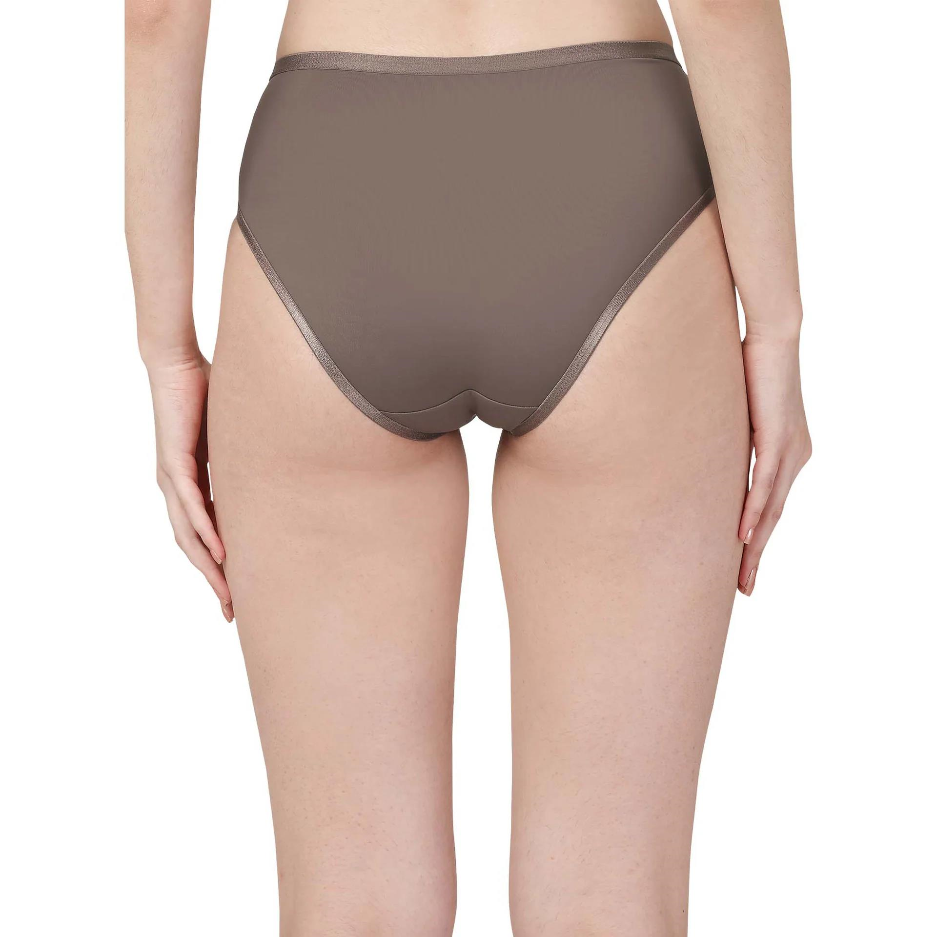 SOIE PANTY HIGH WAIST FULL COVERAGE MESH PANELLED BRIEF PANTY