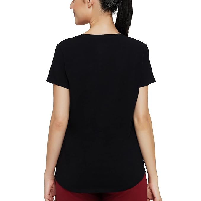 AMANTE LADIES T-SHIRT V-NECK SHORT SLEEVEE TEE