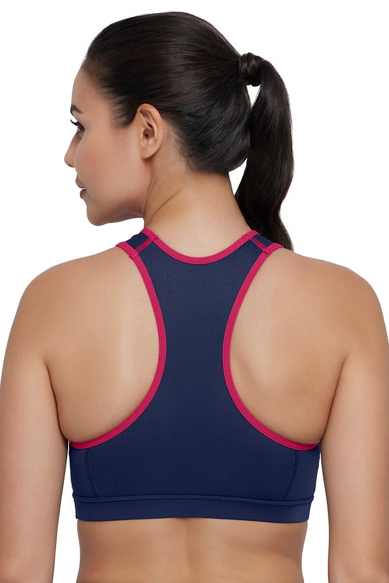 Amante Solid Padded Non-Wired Full Coverage Medium Impact Sports Bra