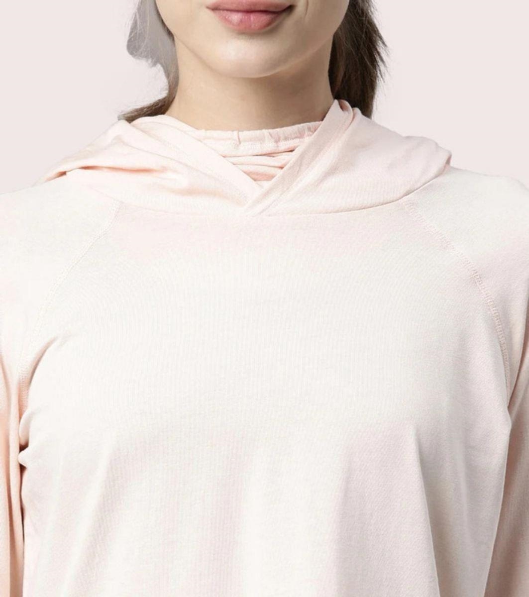 ENAMORE LADIES HOODED MASK TEE|DRY FIT COTTON TEE WITH HOODY & MASK