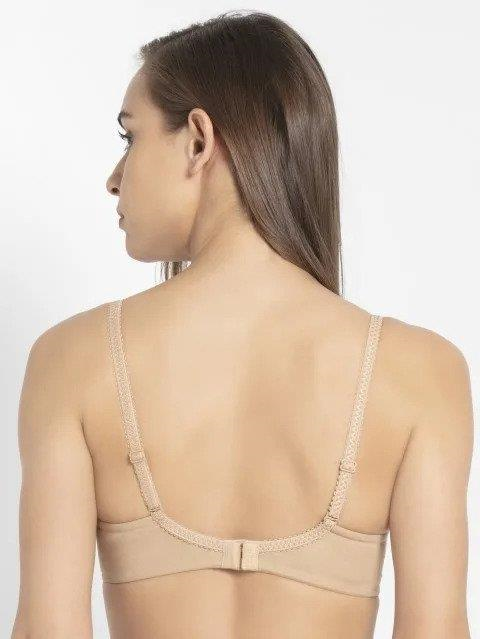 Jockey  Women's Wirefree Padded Soft Touch Microfiber Nylon Elastane Stretch Full Coverage Lace Styling Multiway T-Shirt Bra with Adjustable Straps