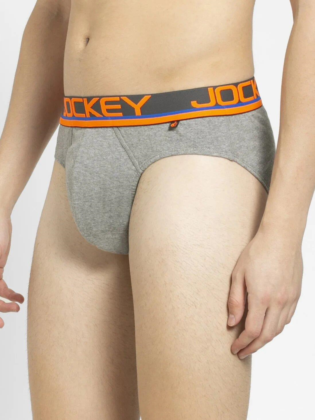 Jockey FP02 Men's Super Combed Cotton Rib Solid Brief with Ultrasoft Waistband