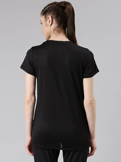 Enamor Womens Athleisure Dry Fit with Antimicrobial & Sweat Wicking Crew Neck Short Sleeve Breathe Active Wear T-Shirt